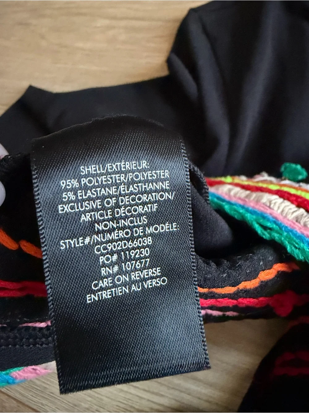 Alice + Olivia Delaina Embroidered Black Multicolor Long Sleeve Top
